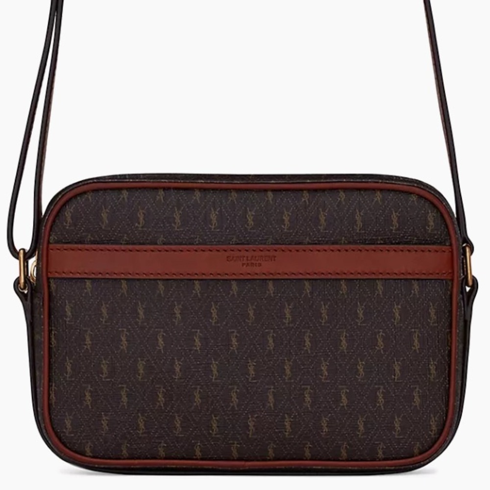 Saint Laurent Monogram Coated Canvas Camera Bag